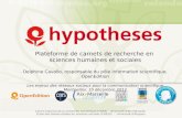 Hypothèses, plateforme de carnets de recherche en sciences humaines et sociales