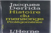 Derrida Histoire Du Mensonge