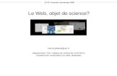 IC05 2008 - Le Web, objet de science?