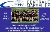 La cohésion par le management des valeurs pour EC Marseille