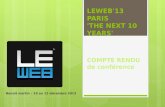 Compte-rendu Leweb'13 Paris