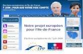 Notre projet européen pour l'Ile de France