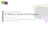 RSE - réseau social d'entreprise - soutenance de licence professionnelle