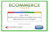 Ecommerce Folks - SEO / SEM : Quelle est la meilleure stratégie pour mon référencement dans Google ? (6 décembre 2011)