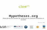 Présentation Hypotheses.org