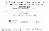 Le libre accès (open access) à l´information scientifique et académique