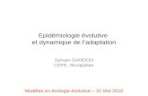 Sylvain Gandon - Epidémiologie évolutive