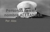Alex   nombre alexander