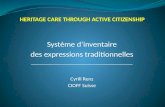 Système d’inventaire des expressions traditionnelles (Cyrill Renz)