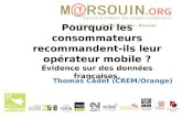 Pourquoi les consommateurs recommandent-ils leur opérateur mobile ?Évidence sur des données françaises.