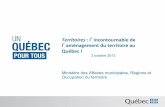 Territoires : l'incontournable de l'aménagement du territoire au Québec!