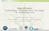 Hypotheses, plataforma internacional de blogs de investigación