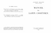Blaise Manuel Du Latin Chretien