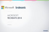 Microsoft : « Microsoft TechDays 2014″ / Brainsonic