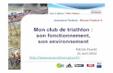 Environnement institutionnel d'un club triathlon