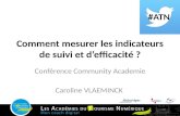 Caroline VLAEMINCK - Comment mesurer les indicateurs de suivi et d’efficacité
