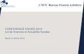 Conference Lois de finances et Actualités fiscales 2014 : connaissance et pratiques de ces nouveaux textes