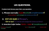 Les questions en français (Corrigé)