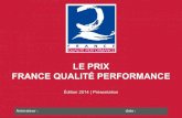 Présentation du Prix France Qualité Performance 2014