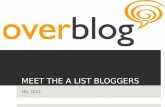 Etude overblog : " les secrets des 5000 blogeurs les plus influents"