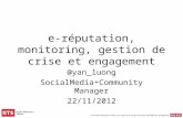 Yan Luong : Mise en place d'une stratégie de gestion de la réputation en ligne. Le cas de la RTS