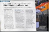 PME Magazine 25 entrepreneurs qui font geneve