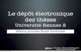 Enjeux de la diffusion des Thèses à l'université Rennes 2