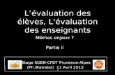 Evaluation-II-sgen provence-alpes -avril 2013