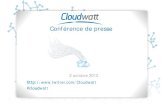 Conference de presse du lancement de cloudwatt via agence double numerique