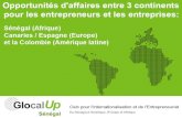 Opportunités d'affaires entre 3 continents pour les entrepreneurs et les entreprises: Sénégal (Afrique), Canaries / Espagne (Europe) et la Colombie (Amérique latine)