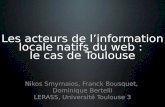 Les acteurs de l’information locale natifs du web : le cas de Toulouse