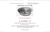 ARISTOTE _ Politique_ texte grec (livre V ou VIII selon les édition