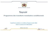 Tayssir : Programme des transferts monétaires conditionnels
