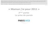 Prise de parole - Paris-Web 2011