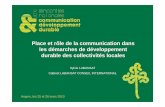 Place et rôle de la communication dans les démarches de développement durable des collectivités locales