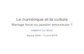 Culture et numérique - animation d'un atelier pour Alsace 2030