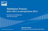 2012-03-21 ASIP Santé RIR "Relations presse : bilan 2011 et perspectives 2012"