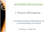 Les financements d’entreprise et communication financière