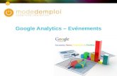 Formation google analytics - Configuration des evénements