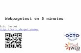 Webpagetest en 5 minutes - Sud Web 2011