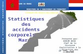 Statistiques des accidents corporels de la circulation, Direction des Routes - Maroc.