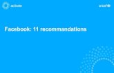 11 Facebook Recommandations
