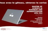 Master of Sciences in Business and Administration GISIC