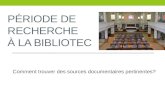 Projet magazine: recherche à la BiblioTEC