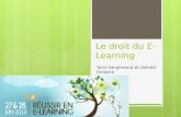 Le droit du e learning - Journ©es du E-Learning