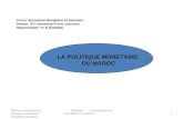 Réforme bancaire et monétaire et politique monétaire du Maroc
