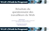 Résultats questionnaire sur les travailleurs du Web