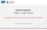 2011-03-29 ASIP Santé Conférence de Presse FIEEC/ASIP Santé étude Télémédecine
