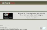 Les Français face aux nouvelles technologies - OpinionWay pour S.C Conseil - 05022014