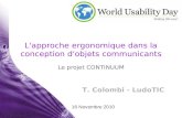 WUD2010 Sophia 04 - T. Colombi (LudoTIC) : L'approche ergonomique dans la conception d'objets communicants